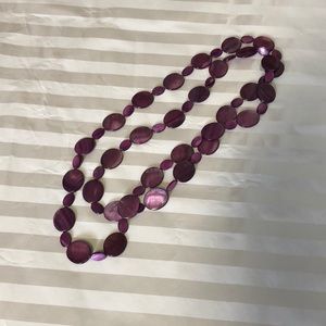 NWOT Artisan Purple Mother of Pearl necklace -